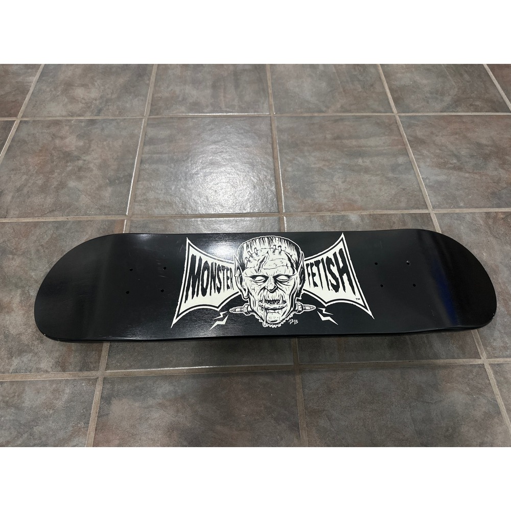 Monster Fetish Frankenstein Skateboard Deck Black White Horror Graphic DB Art